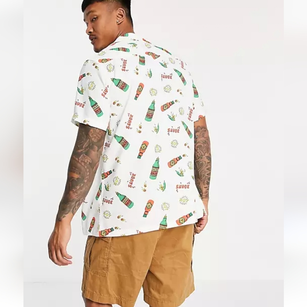 Hot Sauce Novelty Button Down
